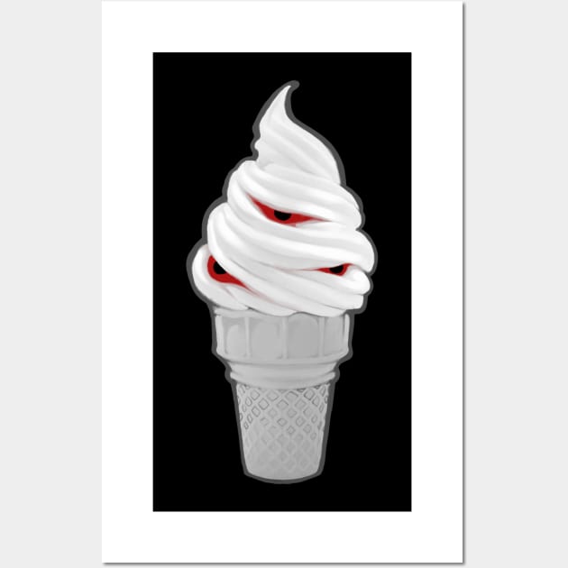 Eyescream Icecream Cone Wall Art by Gravemud